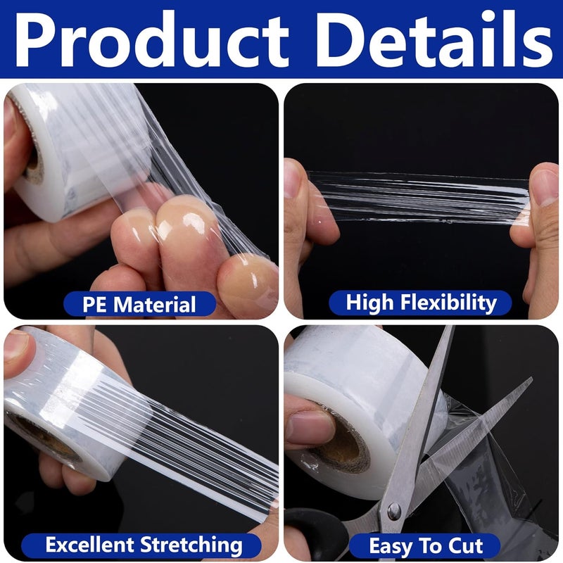 Adnee 2 Roll Clear Petri Dish Film, 656Feet x 1.2Inch Moisture Proof Lab Sealing Film, All Purpose Laboratory Sealing Poly Films for Petri Dish and Nursery Grafting - Image 3